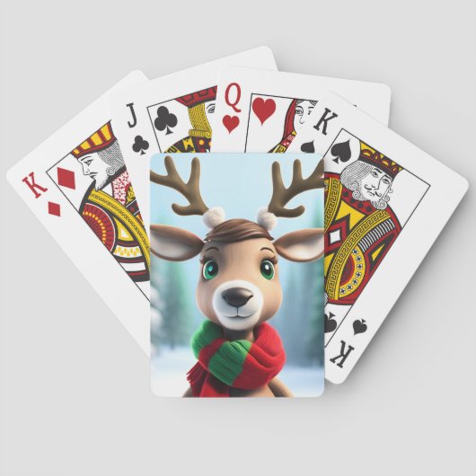 Lieve rendier pokerkaarten (Achterkant)