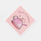 Lieve Retro Boho Valentijnsdag Dames Thee Party Servet (Hoek)