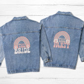 Lieve Retro Bruid Verloofde Party Denim Jacket