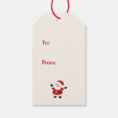 Lieve Retro Kerstman Kerstmis Cadeaulabel (Achterkant)