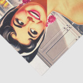 Lieve Retro Keuken Pin-up Tissuepapier (Detail)