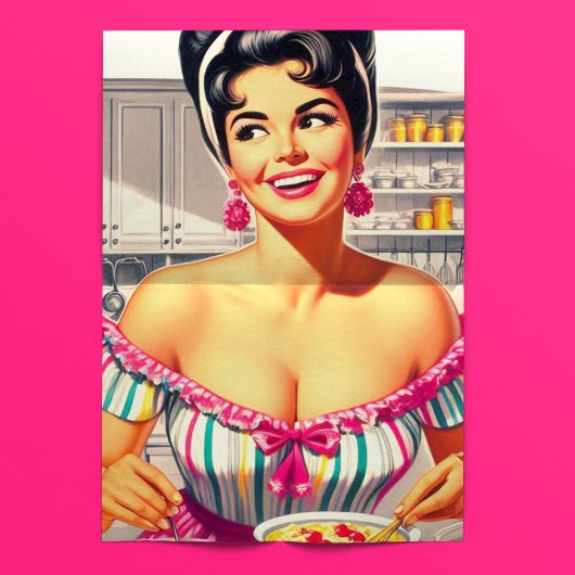 Lieve Retro Keuken Pin-up Tissuepapier