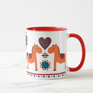 Lieve retro paarden mok