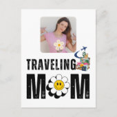 Lieve Retro "Reizende Moeder", Leuk Reisje, Aangep Briefkaart (Voorkant)