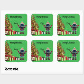 lieve robot Kerst sticker (Vel)