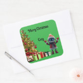 lieve robot Kerst sticker (Envelop)