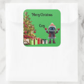 lieve robot Kerst sticker (Tas)