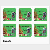 lieve robot Kerst sticker (Vel)