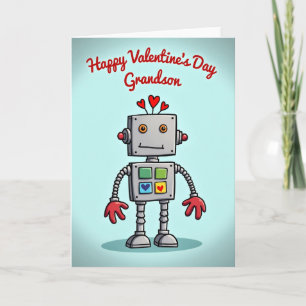 Lieve Robot Kleinzoon Valentijnsdag Kaart