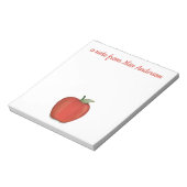 Lieve Rode Appel Eenvoudige Leraar Speelse Klas Notitieblok (Linkerzijde)