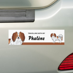 Lieve rode en witte Phalène-hondeneigenaar Bumpersticker