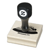 Lieve rode gelukkige hovercraft cartoon  rubberstempel (Stempel)