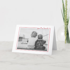 Lieve rode handgeschreven Jij wordt liefgehad fram Feestdagen Kaart