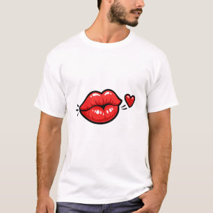 Lieve Rode Lippen – Kusdag Valentijnsdag Liefde T-shirt