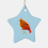 Lieve Rode Vogel Keramisch Ornament (Rechts)
