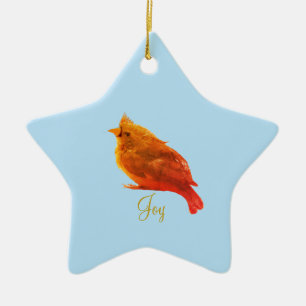 Lieve Rode Vogel Keramisch Ornament