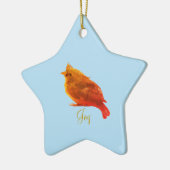 Lieve Rode Vogel Keramisch Ornament (Links)