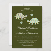 Lieve romantische schildpadden trouwuitnodiging kaart (Voorkant)