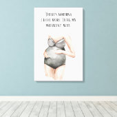 Lieve romantische vrouwen met een kinderwagen met canvas afdruk (Insitu (Houten vloer))