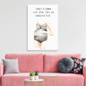 Lieve romantische vrouwen met een kinderwagen met canvas afdruk (Insitu (Woonkamer))