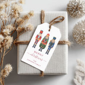 Lieve Rood Notenkraker Kerstmis Cadeaulabel