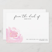 Lieve Rose Scripture Gepersonaliseerd Notitiekaartje (Voorkant / Achterkant)