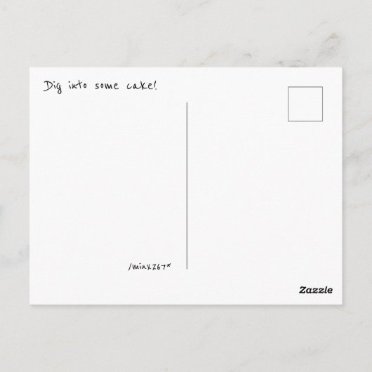 Lieve rouwduif verjaardagskaart briefkaart (Achterkant)