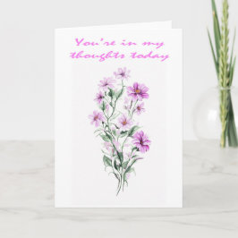 Lieve Roze Anemonen Denken Aan Jou Kaart