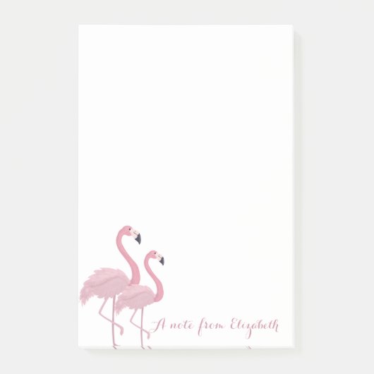 Lieve Roze Flamingo's Post-it® Notes (Voorkant)