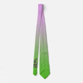 Lieve Roze Groene Harten Moderne Abstracte Fractal Stropdas (Achterkant)