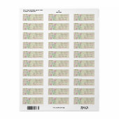 Lieve Roze Hart Bloemen Bruiloft Etiket (Full Sheet)
