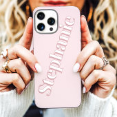 Lieve Roze Minimalistische Aangepaste Naam Case-Mate iPhone Case