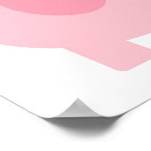 Lieve Roze Olifant met Bloemen Poster (Hoek)