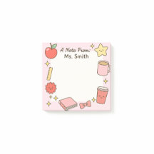 Lieve Roze Persoonlijke Post-It Plakbriefjes voor