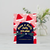 Lieve Roze Prettige Feestdagen Kerstgroet (Staand Voorkant)