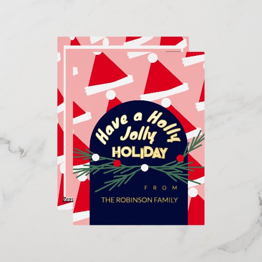 Lieve Roze Prettige Feestdagen Kerstgroet (Voorkant / Achterkant)