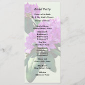 Lieve Roze Rododendrons Programmakaart (Achterkant)