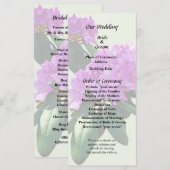 Lieve Roze Rododendrons Programmakaart (Voorkant / Achterkant)
