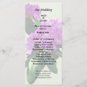 Lieve Roze Rododendrons Programmakaart (Voorkant)