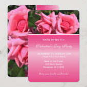 Lieve roze roos bloemen Valentijnsdag feest Kaart (Voorkant / Achterkant)