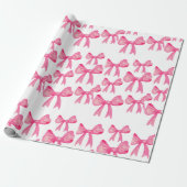 lieve roze strik verpakkend papier (Uitgerold)