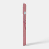 lieve roze strikpatroon iphone 15 hoesje (Linkerkant)