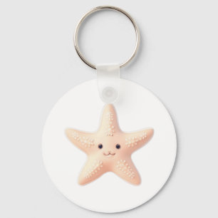 Lieve Roze Zeester Sleutelhanger