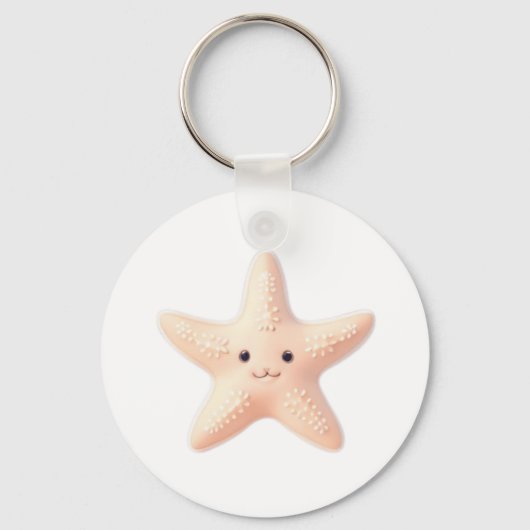 Lieve Roze Zeester Sleutelhanger (Voorkant)
