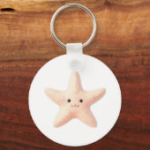 Lieve Roze Zeester Sleutelhanger (Achterkant)