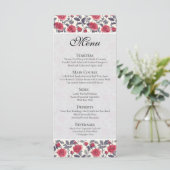 Lieve Rozen Menu Kaart (Staand voorkant)