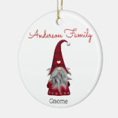 Lieve Rustieke Gepersonaliseerde Kerst Gnome Elf Keramisch Ornament (Links)