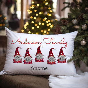 Lieve Rustieke Geruite Gepersonaliseerde Kerstkabo Kussen