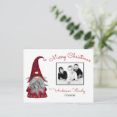 Lieve, Rustieke, Persoonlijke Kerst Elf Kabouter Feestdagenkaart (Staand voorkant)