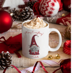 Lieve Rustieke Persoonlijke Kerstman Gnome Elf Koffiemok